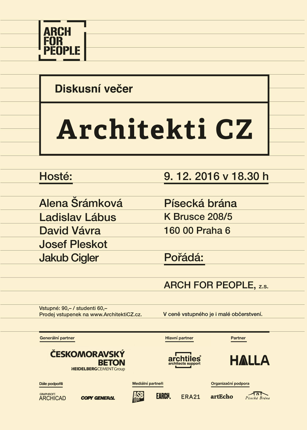 Architekti Praha prosinec pozvánka