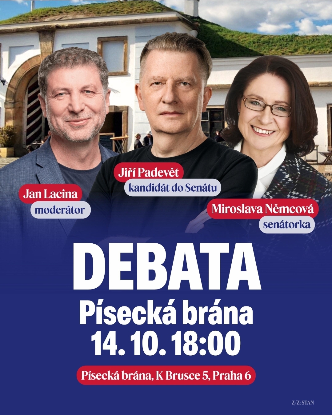 debata JiŘí Padevět, mirka němcová a jan lacina